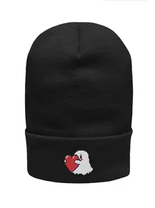 Ghost Heart Beanie - Embroidered