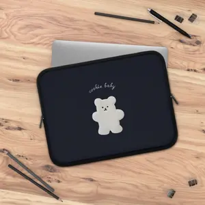 Cute Teddy Bear Laptop Sleeve 7–15 Inch – Shockproof Soft Protective Case for MacBook, iPad & Laptops