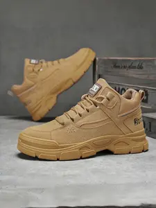 Men's Breathable Comfort Boots, Versatile Anti-Slip Wear-Resistant Outdoor Work Shoes, Safety Labor Protection Footwear