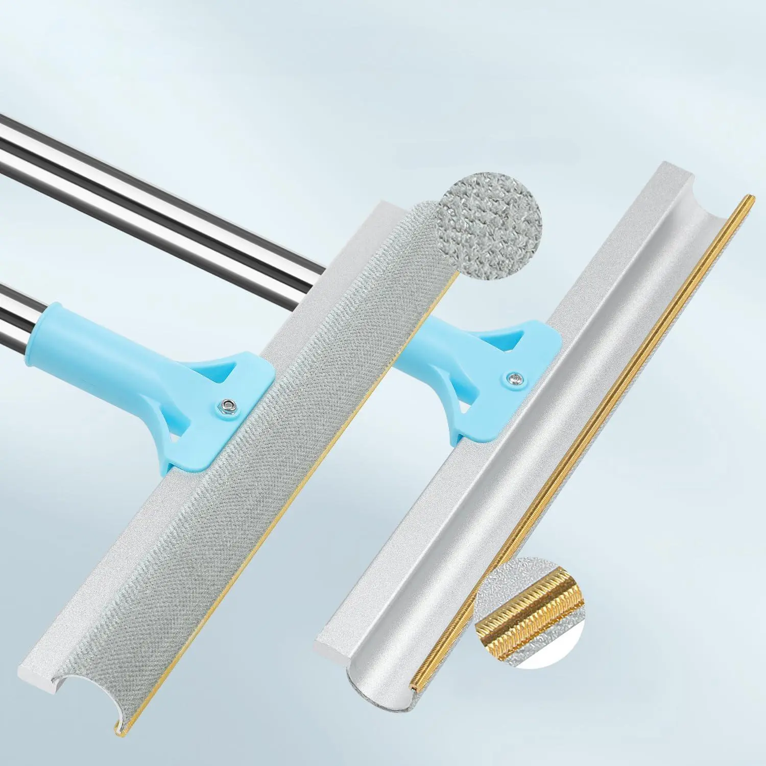 Pet Hair Removal Kit, 2 Counts/set Adjustable Long Handle 2-in-1 Reusable Carpet Pile Brush & Carpet Rake, Home Care Supplies