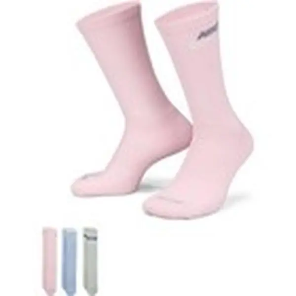 NWT Nike Everyday Plus Cushioned Crew Kit 3 pack 'Pink Blue Green' SM DX7665-902