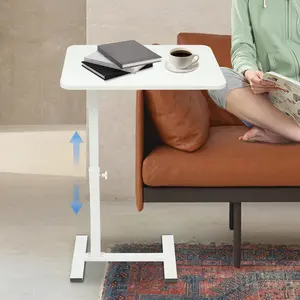 Bedside Table Wear-Resistant Adjustable Hospital Home Use Bed Table Large Countertop Rolling Laptop Table for Homes/Hospitals