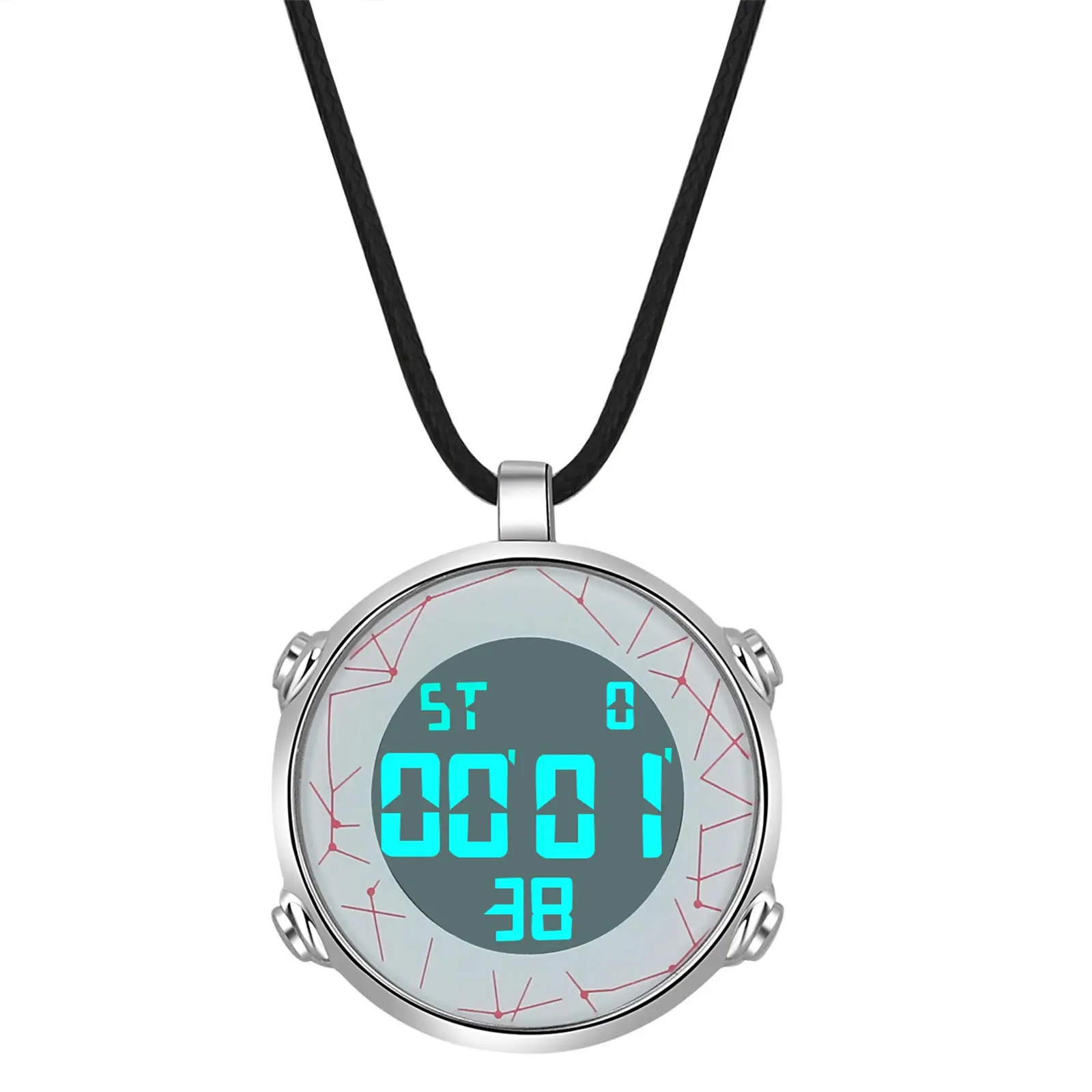 OIDEA Unisex Bohemian Leather Pocket Watch on Cord - 3ATM Waterproof Digital Multifunctional Wristwatch, Non-Mechanical Fob Watch with Alarm, Day-Date Clarity, Ideal Gift for Students