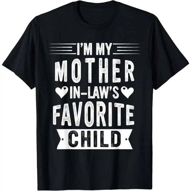 Short Sleeve Graphic T-shirt with 'Favorite Child' Slogan, Vintage Distressed 100% Cotton Streetwear Tops for Men & Women, Tshirt, Shortsleeve, Casual, Menswear, All Seasons