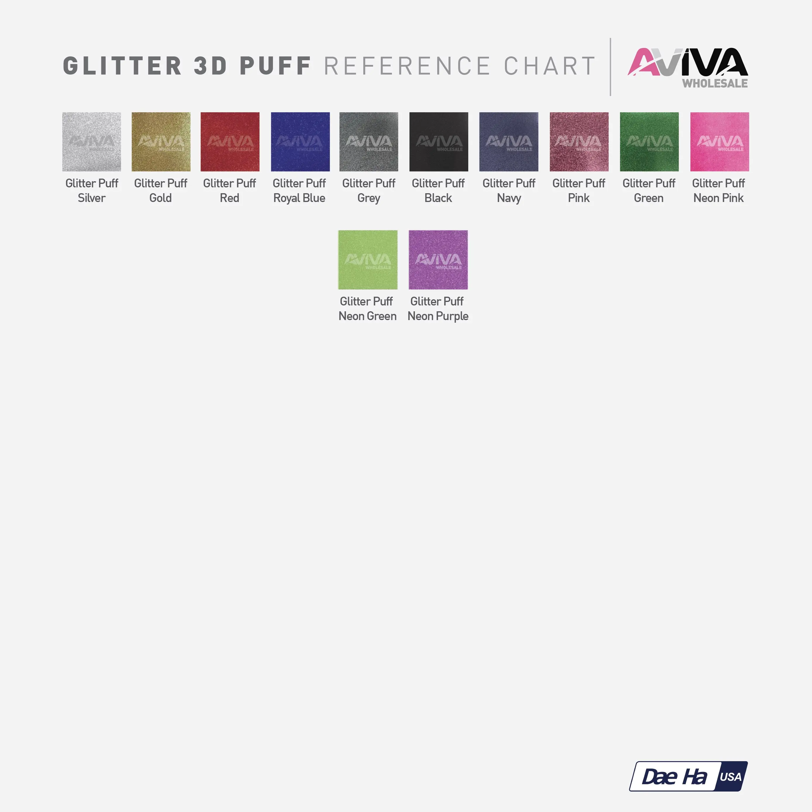 Ultra Flex Glitter 3D PUFF 20” wide Heat TRANSFER Vinyl for T-Shirt and Apparel - HTV
