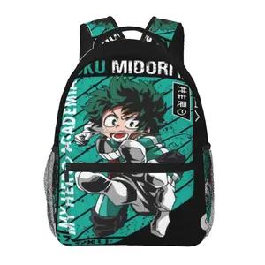 Casual My hero academia Outdoor Backpack Mha Laptop Daypack Aesthetic Plush Print My hero Travel Backpack for School Work Camping Women Men, Ideal for Music Festivals, Birthday Gifts & Christmas