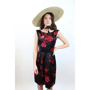 1960s NEIMAN MARCUS rose print SILK dress xs | new spring