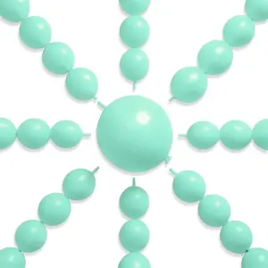 PartyWoo Thick 6-Inch Light Green Linking Balloons, 100pcs Mint Pastel Peppermint Green Garland Balloons for Wedding, Graduation Party Decorations (Mint-Q03)