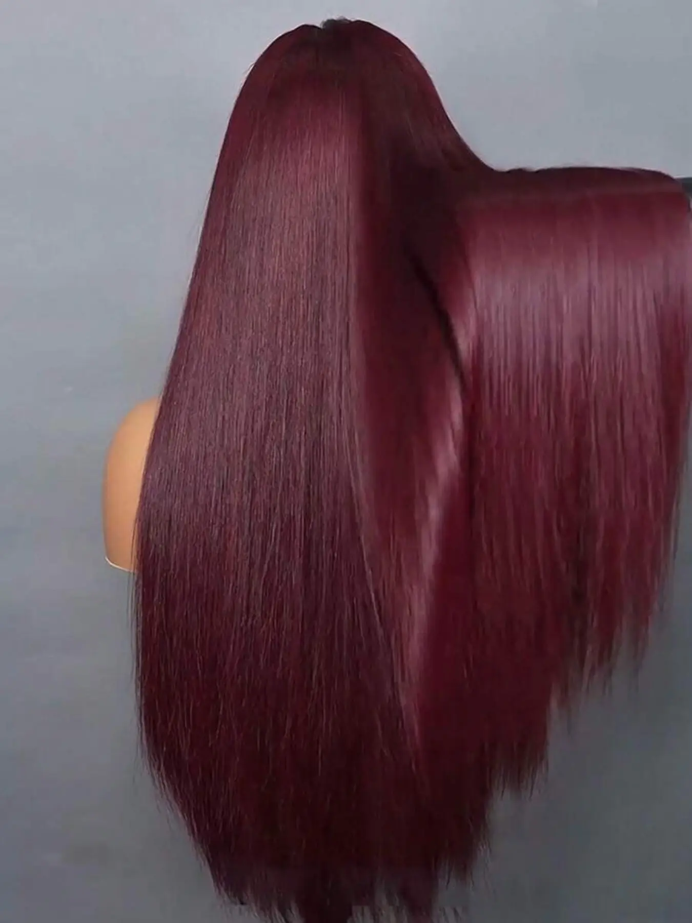99J Burgundy Straight Lace Front Wigs, Lace Wear Wigs, Lace Frontal Wig Human Hair Pre Plucked Bleached Knots 5x5 HD Transparent Lace Beginner Friendly Wigs 180% Density Straight Wigs Human Hair Put On And Go Wigs Human Hair Glueless For Women