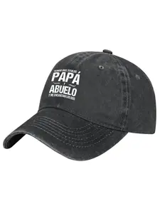 Tengo Dos Titulos Papa y Abuelo Vintage Washed Dad Hat - 100% Cotton Adjustable Baseball Cap