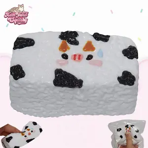 Cow Rice Ball Squishy, Handmade taba squishy, Food-Grade Silicone Slow-Rising Rebound Squishy, Sticky Squeeze Toys Gift, Fidget Toys for Stress Relief, Non-Toxic Sensory Toys (6.53oz/180g)