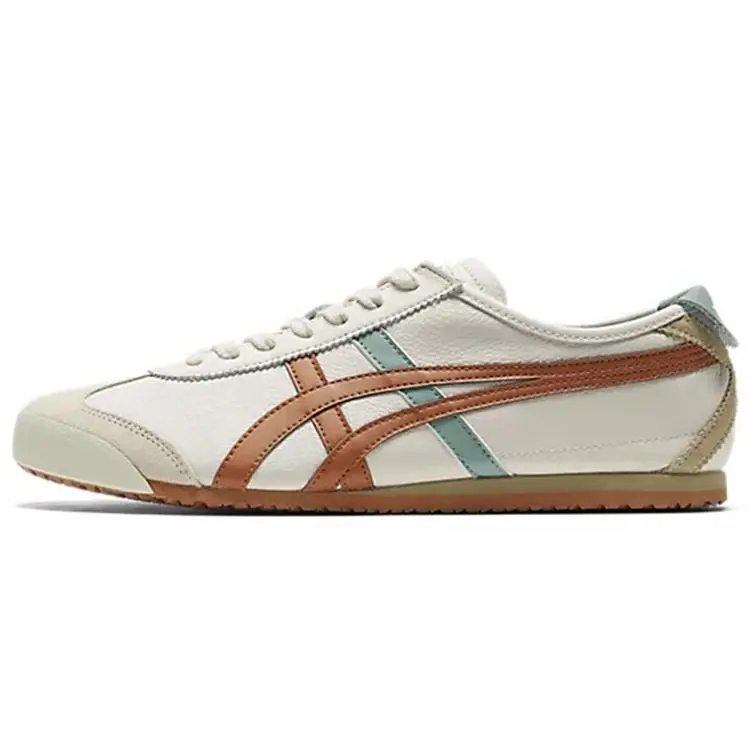 Onitsuka Tiger ASICS Mexico 66 Cream Piquant Orange Retro Durable Low Top Running Shoes Unisex 1183A201-116