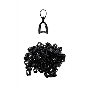 Mandala Crafts Metal Pendant Clasp Connectors Bails for Necklace - Pinch Bails for Jewelry Making - Pinch Bail Pendant Findings Charm Clasp Clips 50 PCs