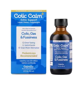 Natural Colic Calm Plus Liquid Dietary Supplement - Extra Strength Herbal Gripe Water for Baby Colic Relief, Healthcare Support