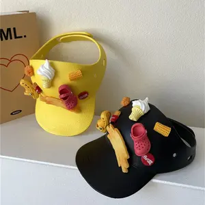 DIY Creative Hat Hole Hat Cartoon DIY Cute Baby Sunscreen Duck Tongue Hat Spring and Summer