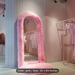 【VIRAL fluffy Mirror is BACK】Sweet Furniture Full Length Mirror Hanging or Leaning Against Wall espejo para baño