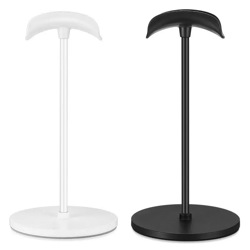 Universal Headphone Stand, Aluminum Alloy Construction Headset Holder, Durable Metal Earphone Storage Rack, Adjustable Headphone Mount for Desk Use, Metallic