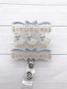 Goose badge reel, Spring badge reel, cute badge reel, nurse badge reel