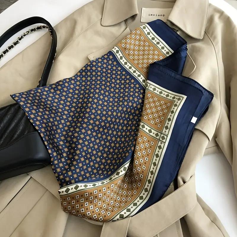 Mulberry Silk Women Square Scarf Prints Headband Neckerchief Luxury Female Hair Ornament Female Bandana Scarves