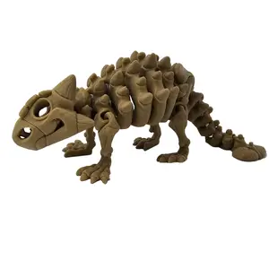 Ankylosaurus 3D Printed Articulating Desk Figure - Prehistoric Toy, Perfect Fidget Toy & Desk Accessory