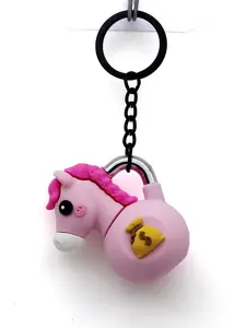 Creative Small Horse Kettlebell Keychain Kettlebell Weight Lifting Gym Keyring Horse Kettle Bell PVC Keychain Gym Accessories for Men Women Fitness Kettlebell Bag Charms Horse Kettlebell Pendant Hanging Ornaments Horse Trinkets for Gym Bag Workout Keyring