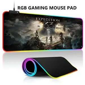 Game Clair Obscur Expedition 33  Mouse Pad RGB LED Light Gaming Mousepad Waterproof Large Gamer Mouse Carpet Big Mause Keyboard Pad PC Desk Play Mat with Backlit