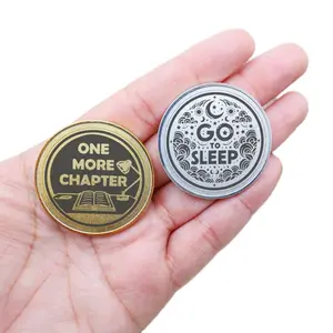 Flip Coin,One More Chapter vs. Go to Sleep,Decision Coin,Bookworm Gift, Booklover Gift,Valentines Day Gift