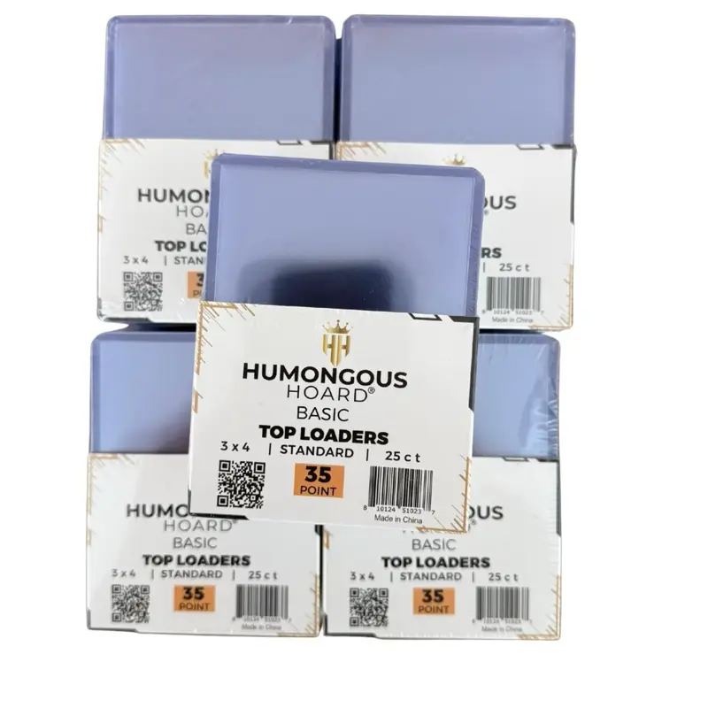 5x Humongous Hoard 3×4 Premium Top Loader Card Holders – Crystal Clear Rigid Protectors for Trading Cards (35pt, 25 Pack)