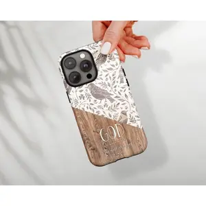 Christian Phone Case Psalm 46:5 Quote - Wood Grain, Nature Style Suitable for IPhone17 11 12 13 14 15 16 Pro Max Air Plus