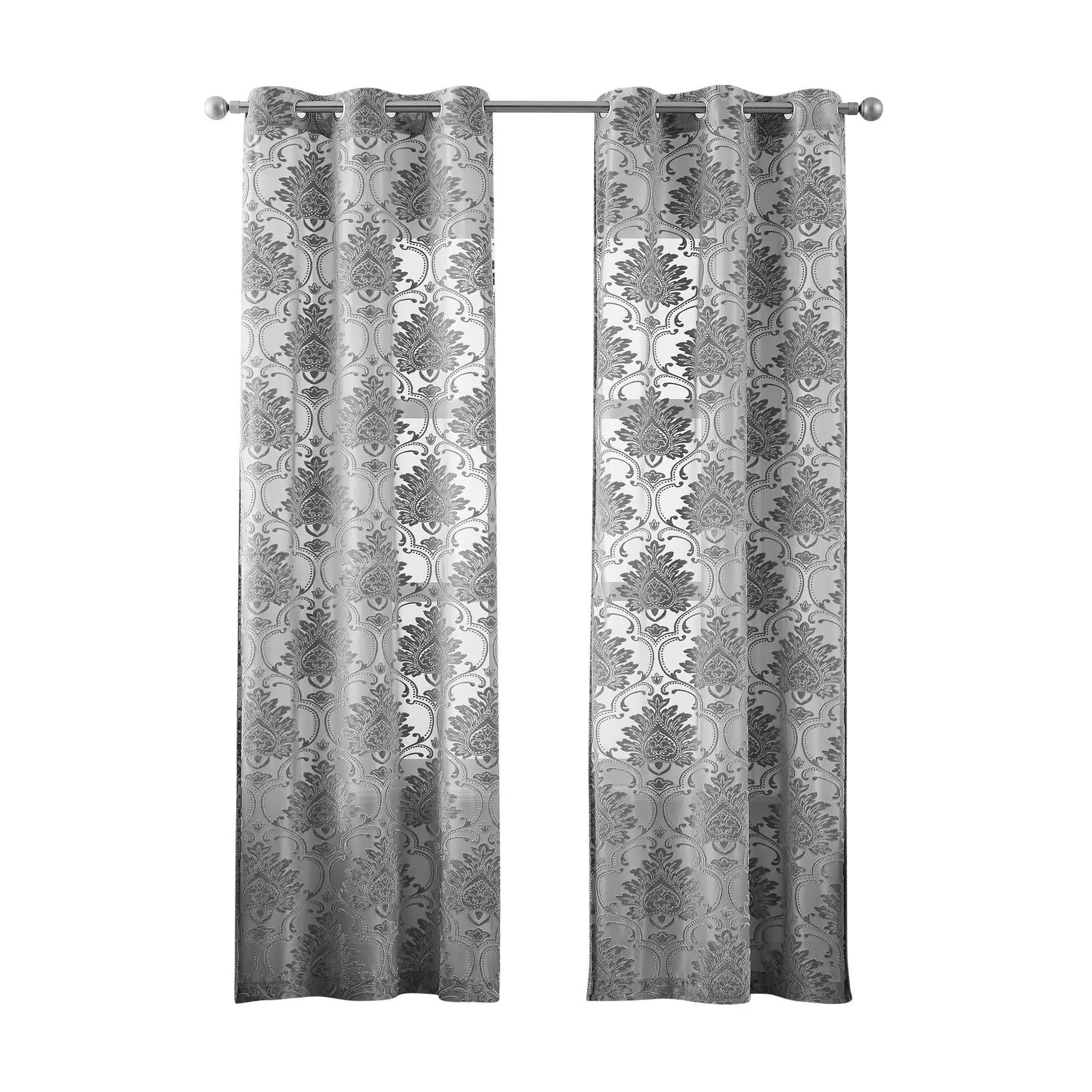 5th Avenue Lux Sophia Burn Out 37x96 Sheer Window Panel S/2