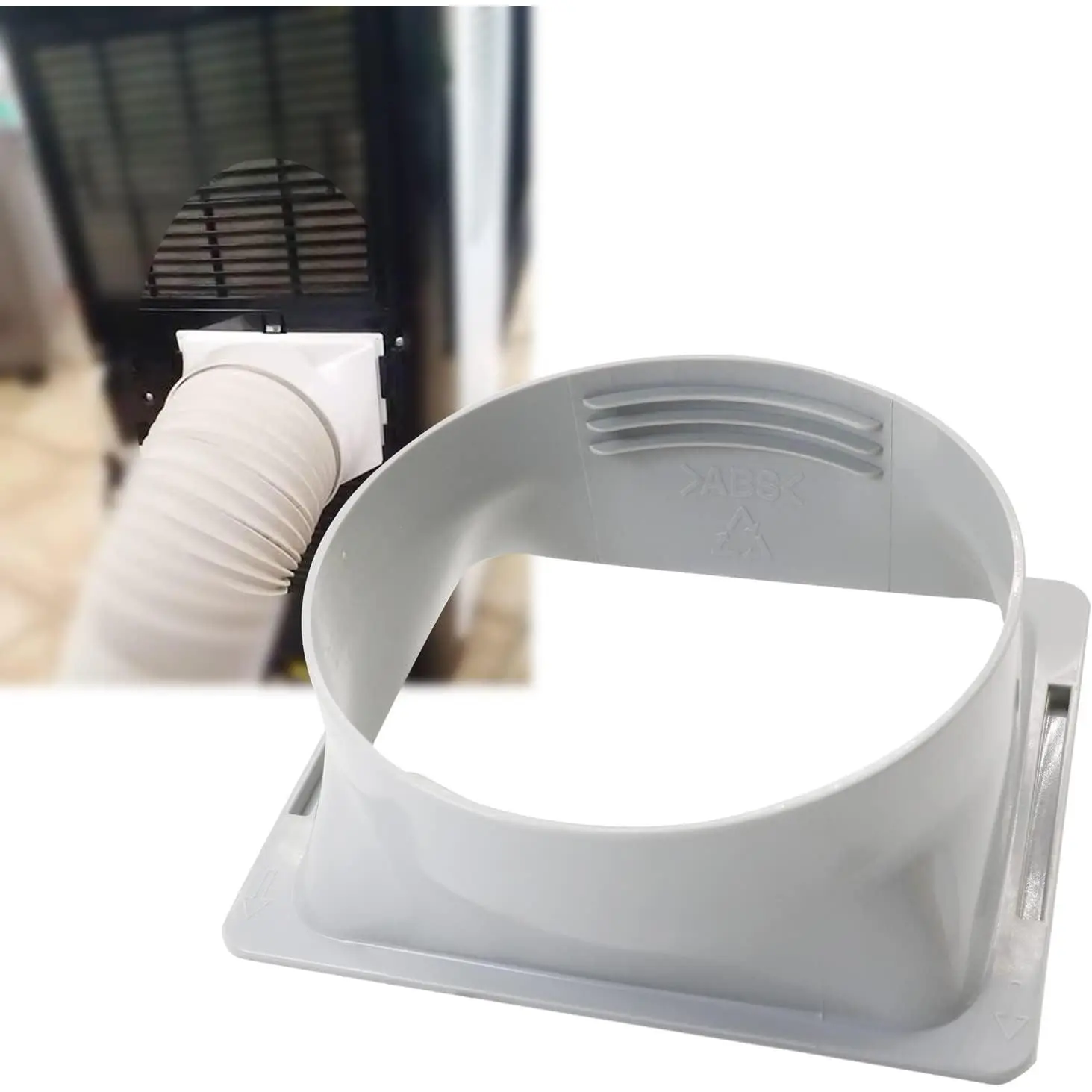 Portable Air Conditioner Exhaust Hose Coupler Window Adapter A/C Connector, 5.9 inch A/C Coupler Connector, Suit for Air Conditioning Exhaust Port (Square)