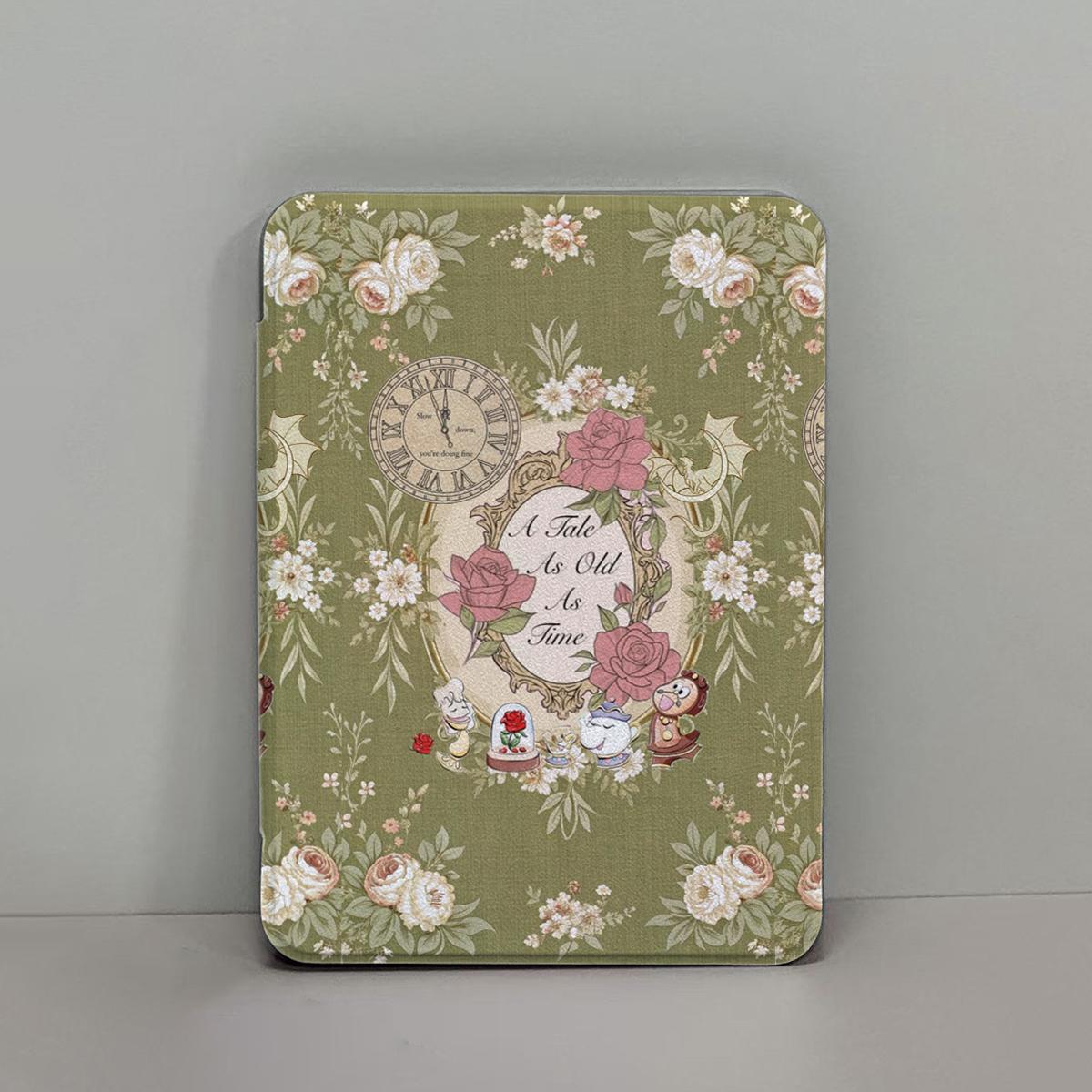 Chic Hand Drawn Aesthetic Kindle Case - Slim PU Leather Cover, Soft Back, Auto Wake/Sleep, Durable Tablet Casing for 6in, 6.8in, 7in Devices: Paperwhite 11th/12th Gen, Kindle 2022/2024, Tablet Computer Accessory, Protection