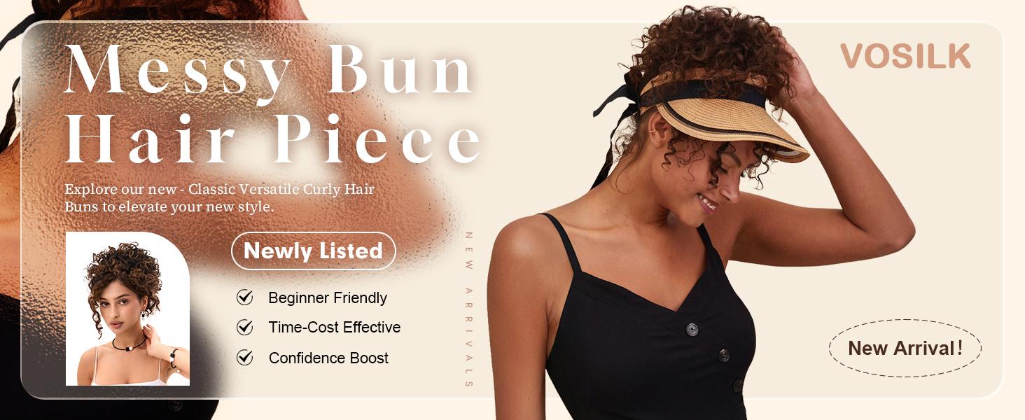 VOSILK Lommel Messy Bun Hair Piece for Women 90g Elastic Drawstring Loose Wave Curly Hair Buns HairPiece Synthetic Hair Bun Hair Extensions for Women Daily Use VOSILK Lommel Messy Bun Hair Piece for Women 90g Elastic Drawstring Loose Wave Curly Hair Buns HairPiece Synthetic Hair Bun Hair Extensions for Women Daily Use