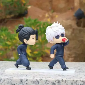 Jujutsu Kaisen Cute chibi figures you'll love at first sight Instant Noodles, Blindfolded Satoru Gojo Standing And Geto Suguru Standing, Figure Model Ornament Anime Toys
