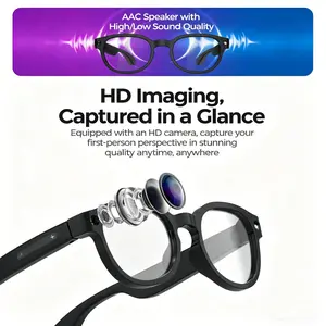 Nova Sight Style Ai Glasses, Bluetooth-compatible Call & Music, 160+ Languages Translation, UV Protection, Smart Eyeglasses for Travel