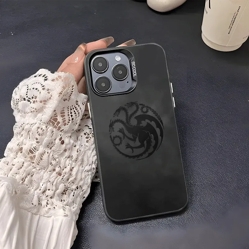 Officially Licensed Game of Thrones TPU Phone Case - Dragon Family Logo Casing, Durable Stylish Cover with Protection, Mobile Accessory for iPhone 16,15,14,13,12,11 Pro Max,XS,XR,8,7,6 - Ideal Birthday/Valentine's Day Gift