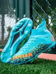 Men's Football Shoes, Football Boots, Soccer Shoes, Soccer Cleats, Neutral Outdoor Sports Sneakers, Long Nails & Anti-Slip Design, Ultra-Light Comfortable, Ideal for Daily Training