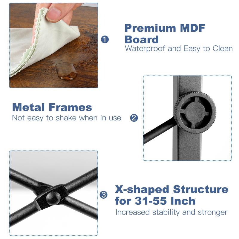 81cm Modern Home Office Desk - Rustic Brown Compact Writing Computer Table for Bedroom, Study & Small Spaces