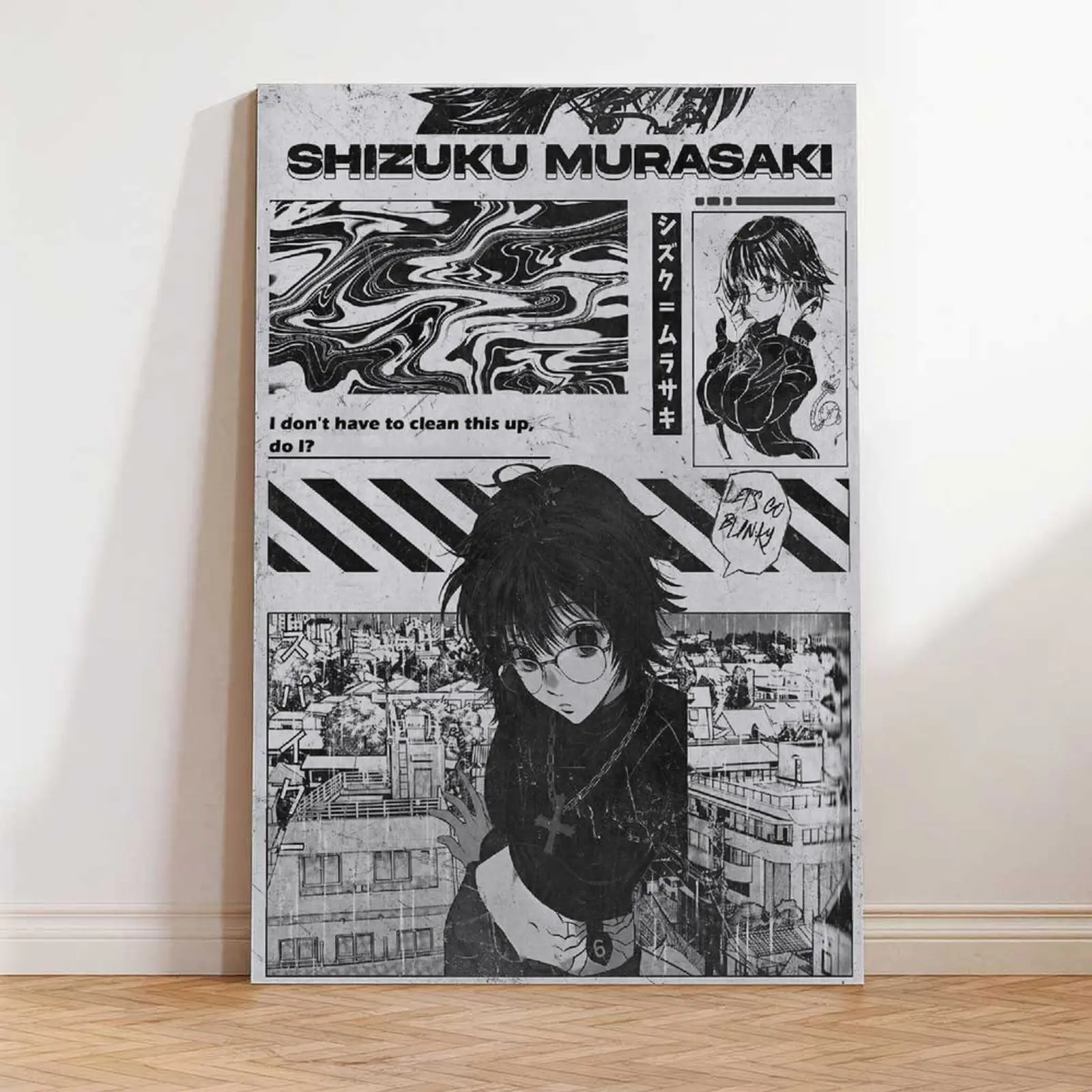 Hunter x Hunter Shizuku Canvas Art Print - Phantom Troupe Anime Character Retro Manga Panel Collage Poster, Otaku Home Decor for Garage Lounge, Anime Room Wall Art