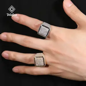 Unapologetic Bling: Vintage Hip-Hop Cubic Zirconia Statement Ring in Solid Copper - Your Bold Signature Move