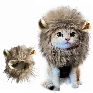 Pet Hat Wig for Cats and Dogs, Cute Transformation Funny Headwear, Lion Costume for Pets, Fun and Stylish Pet Accessories