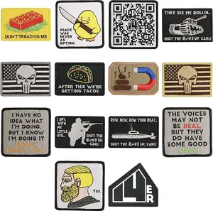 Military Morale Patches | Rick Roll Morale Patch,Airsoft Patches,Tactical Patches,Military Patches for Backpacks,Tactical Vest Patches,Backpack Patches | Morale Patch Bundle (14-Pack)