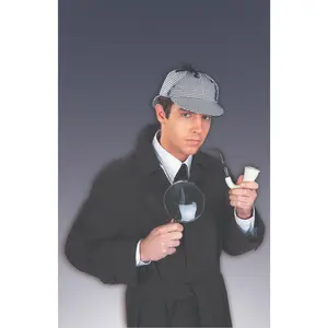 Sherlock Holmes British Detective Hat - Deerstalker - Costume Accessory - Adult