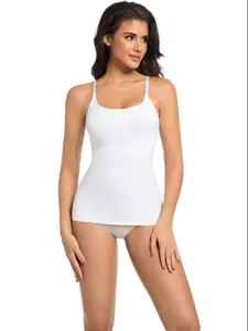 Women's Seamless Knitted Tank Top, Adjustable Shoulder Straps, Body Shaping Slimming Vest, Single Piece Backless Design