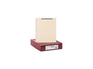Smead 68027 Manila Self-Adhesive End/Top Tab Folder Dividers, Two Fasteners, Letter, 100/Box