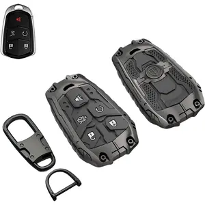 Key Fob for Cadillac,Accessories,Key Fob Case, Keychain Compatible with Cadillac 2014 2015 2016 2017 2018 2019 2020 2021 2022 2023 XT5 ATS CTS SRX XTS Escalade (Model-A)