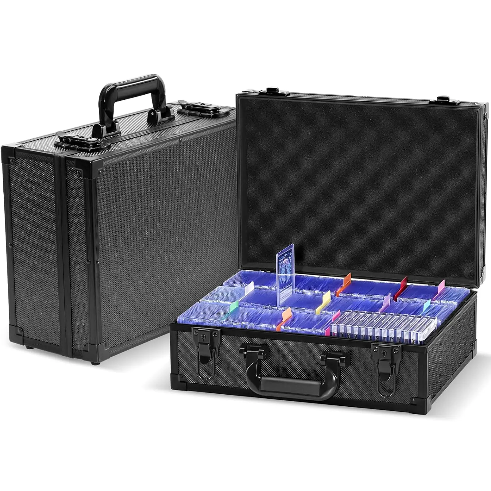 Toploader 35pt 3" x 4" Rigid Card Top loads Storage Box for ，With safety lock Settings,Sports Card Storage Boxes for Trading Cards,For PSA BGS SGC top loads sports card, waterproof hardboard box XL