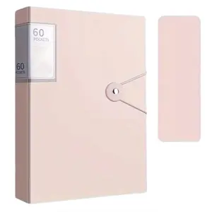 Durable PP Material A4 File Folder with Buckle Design, 60 Pockets for Organizing Documents, Ideal for Office & Home Use
