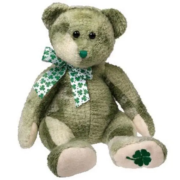 TY Beanie Buddy - McWOOLY the Irish Bear (13.5 inch) - MWMTs