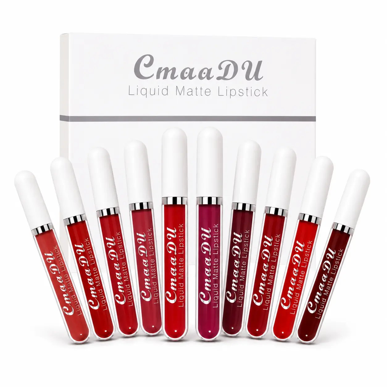 10 Pcs/Set Matte Liquid Lipstick Multi-Pack - Alcohol-Free Matte Lip Products & Lipgloss Cosmetic, Long-Lasting Waterproof, Lightweight Smooth, Assorted Lipstick Shades for Beginners, Any Occasion Daily Makeup Gift Set